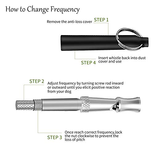 Hivernou Dog Whistle To Stop Barking,Adjustable Pitch Ultrasonic Training Tool Silent Bark Control For Dogs-1 Pack Dog Whistle With 1 Free Lanyard Strap #TOP6