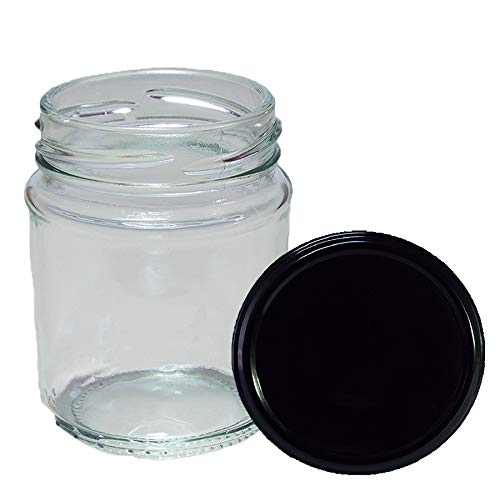 HAUSWIRT 32 Stück X 135ml Einmachgläser • Einkochgläser mit Schraubdeckel TO 53 mm Schwarz • 16, 32, 64, 92 Stück • Große Auswahl Verschiedene Größen und Farben Cover