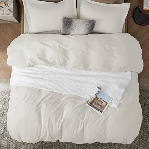 Bedsure Ivory Duvet Cover Full Size - Soft Brushed Microfiber Duvet Cover For Kids With Zipper Closure, 3 Pieces, Include 1 Duvet Cover (80"X90") & 2 Pillow Shams, No Comforter #TOP2