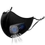Bwinmak Exhaust Fan for Maskes with filter,Anti-fog,for Work Protection or Running,Cycling,Outdoor Sports,Make breathing easy(Black)