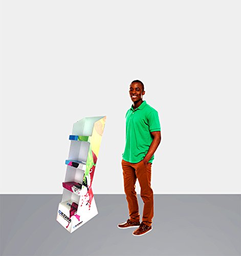 Expositor Publicitario X4 100% Personalizado | Medidas 0,51 m x 1,267 m |Cartn microcanal Doble 2,6 mm | Impresin Completa y Personalizada | Ligero, Resistente y recicable