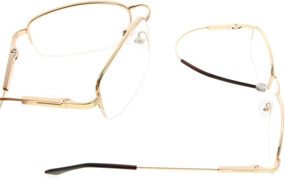 Eyekepper Mens Womens Reading Glasses Bendable Titanium Memory Readers