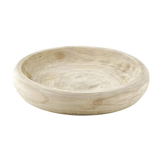 Santa Barbara Design Studio Table Sugar Hand Carved Paulownia Wood Serving Bowl, Large, Natural