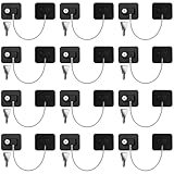 12 PCS Refrigerator Lock with 12 Keys, Adhesive Fridge Locks with Steel Wire, Safety Locks for Freezer, Cabinet, File Drawer, Closet, Kitchen Appliance, Furniture(Black