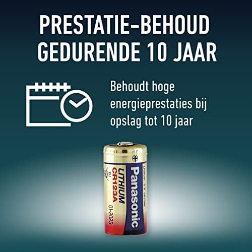 Panasonic CR123 Batteries (CR123a) - Pack of 10