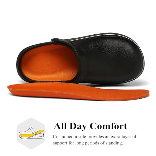Image of Haifago Non Slip Chef Shoes for Men Women, Waterproof Slip Resistant Kitchen Work Shoe Food Service Nursing Clogs