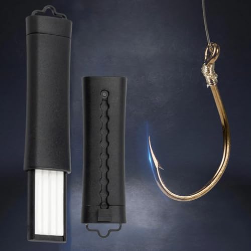 Herramienta portátil de afilado para anzuelos de pesca 2 piezas miniatura 6
