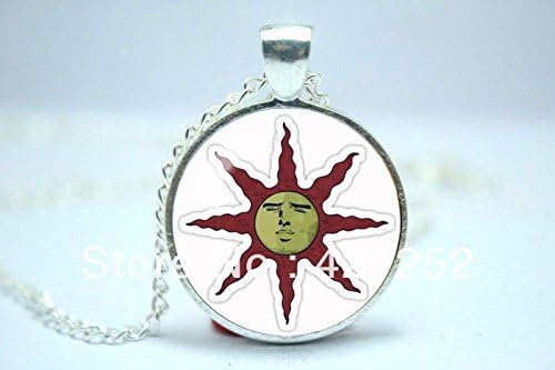 Pretty Lee 2015 Fashion Dark Souls Solaire Of Astora Sun Symbol Yaranaika Glass Cabochon Dome Pendant Christmas gift