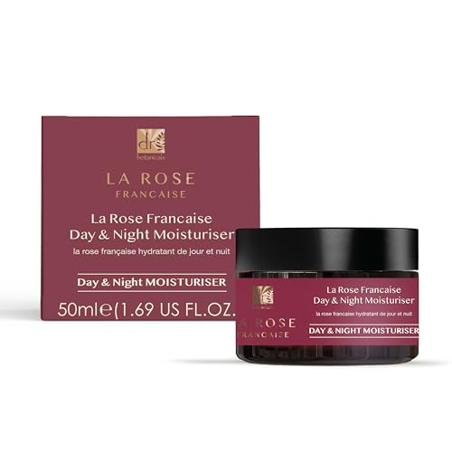 Dr Botanicals La Rose Française Duo - Hidratante de día y noche, 50 ml, desbloquea el secreto de la vitalidad juvenil, antiarrugas, mejora las líneas finas, la mejor mezcla de la naturaleza para una
