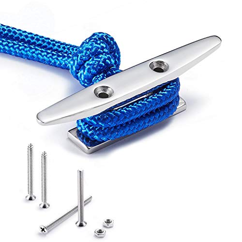 Zomchain Open Base Boat Cleat, 6 Inch Dock Cleat All 316 Stainless Steel Boat Mooring Accessories, Installation Accessories Bolts, Nuts And Screws (6 Inch-1Pcs) #TOP5