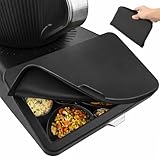 HAFOEEP Silikon Displayschutz für Thermomix TM7, Wasserdichte & Staubdichte Displayabdeckung Anti-Kratzer Schutzplatte für TM7 Display, Zubehör für Vorwerk Bimby TM7 Küchenmaschinen (Schwarz)