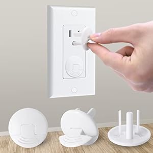 Outlet Covers Baby Proofing White – PRObebi 38 Pack Plug Covers for Electrical Outlets, Child Proof Socket Covers, Baby…