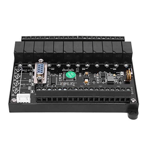 Fafeicy FX1N-24MR PLC placa de controle, controlador de plástico programável, com analógico, para oc