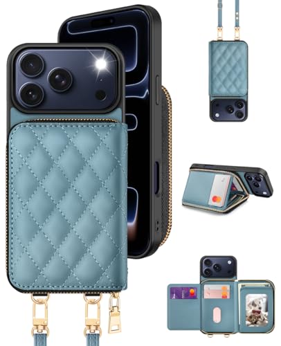 OCASE Compatible with iPhone 17 Pro Max Crossbody Wallet Case