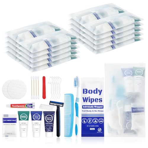 Travel Hygiene Kit Personal Toiletries Bulk, Disposable Homeless Care Package