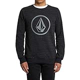 Volcom-Logo auf der Brust. Volcom Herren Stone Crew Sweatshirt, schwarz (Sulfur Black), XL