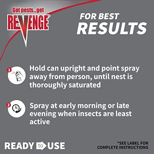 REVENGE Wasp & Hornet Killer Aerosol, 15 oz Ready-to-Use Spray for Wasps, Hornets and Yellow Jackets, Kills Entire Nest - image 5