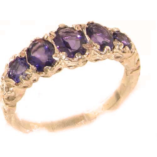 Amazon | 英国製 （イギリス製） K9 ピンクゴールド 天然 アメジスト