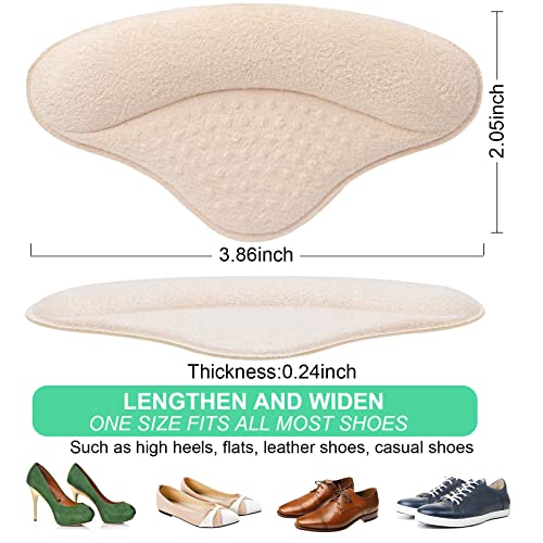 6 pairs heel pads heel grips liner for loose shoes heel cushion pads heel inserts for shoe too big men women- ultra soothing heel protectors for heel pain heel slipping blisters friction