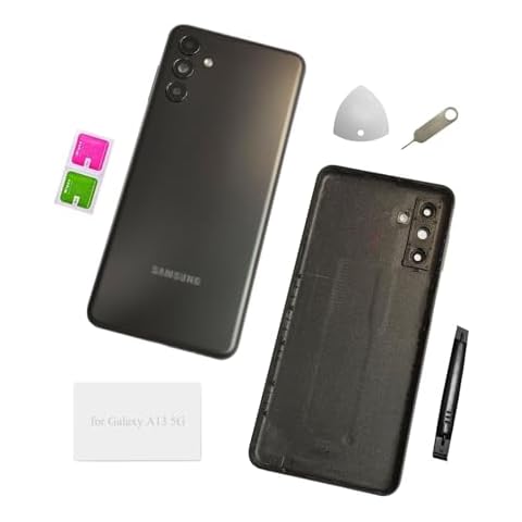 A13 5G Back Cover Replacement Rear Housing Door with a13 Volume Button Parts for Samsung Galaxy A13 5G 6.5Inch -Black Color (not fit for A13 4G 6.6 Inch Model) (Black) Cover