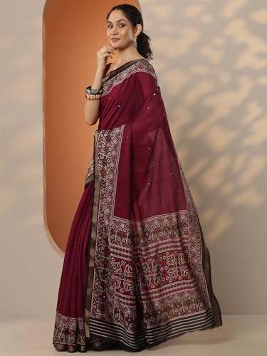 Image of Libas Silk Blend Womens Saree