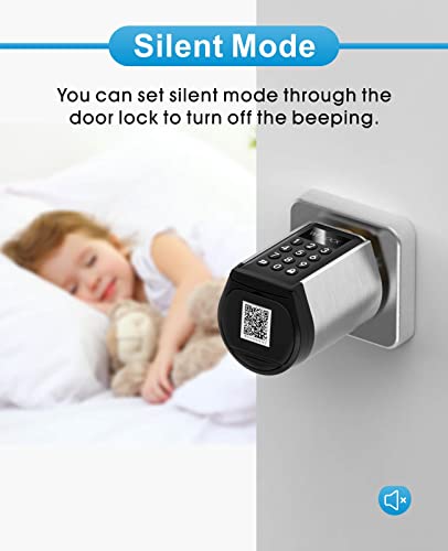 Welock Safer Keyless Entry Smart Door Lock, Smart Bluetooth Door Knob With Keypad App Control Ic Card Mechanical Key Easy To Install For Apartments Homes Bedroom Garage And Offices Silver #TOP4