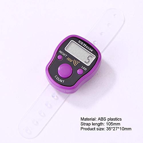 Contador de dedos LCD de 0 a 99999 da ttnight com contador eletrônico luminoso de LED, contador digi