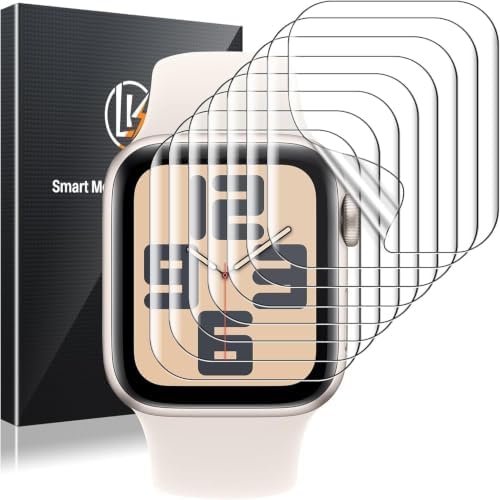 LK 8 Stück Schutzfolie für Apple Watch SE3/SE2/SE & Series 6/5/4 40mm | HD Klar, Anti-Staub, Blasenfrei, Selbstheilungsfähigkeit, Flexibel und Kratzfest Weiches [Premium] TPU