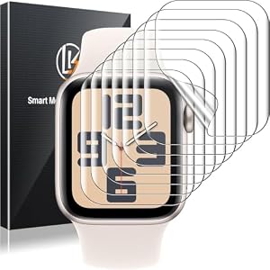 LK 8 Stück Schutzfolie für Apple Watch SE3/SE2/SE & Series 6/5/4 40mm