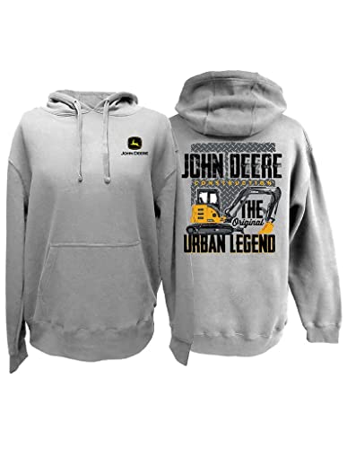 John Deere Construction Hoodie Mens Urban Legend M Oxford