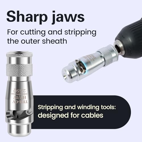 Wire Stripper for Drill, Wire Stripping and Twisting Tool, Cable Quick Stripping and Connector Wire Nut Twister Stripping Electric Tool Set Portable Wire Nut Twister for Power Drill