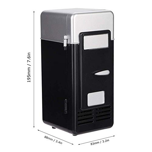 Lodówka DC 5 V 10 W USB Mini Ogrzewanie i Chłodzenie Podwójnego Zastosowania Przenośna Chłodziarka do Napojów (Czarny)