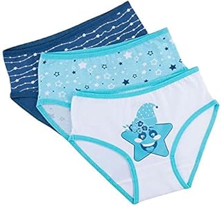 طقم بانتي مرتفع الخصر من 3 قطع للبنات، قطن