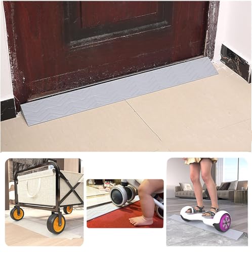 Rampa de Bordillo para Exterior e Interior para Bicicleta, Silla de Ruedas, Garage, Almacén | Negro, 100x8x2cm miniatura 4