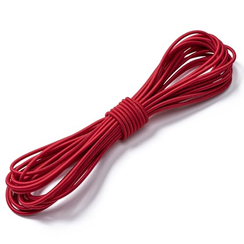 Elastic Bungee Cord, 1/8" x 50' Heavy Duty Bungie Cord(Red)