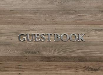 Guest Book: Guest Book for Vacation Home - 150 Pages - Wood Edition