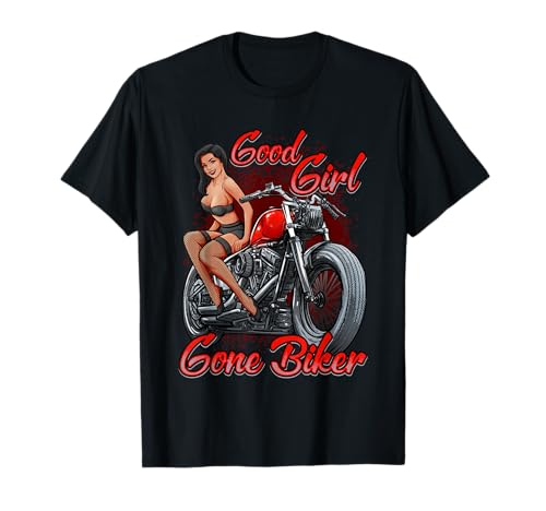 Chemise de moto sexy Pin Up Girl Biker Femme T-Shirt
