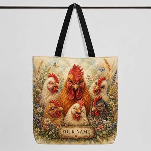 Bolso Tote Acolchado Floral Colorido Personalizado miniatura 4