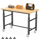 TORACK Adjustable Rolling Workbench