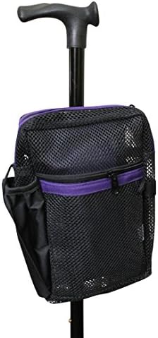 Cane Buddy - Secure Pouch for Cane, Walker, Crutches and Wheel Chairs (Purple)