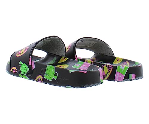 Champion IPO Catch Print Youth Slide Boys Shoes Size 11, Color: Black/Multi-Colored-Black2