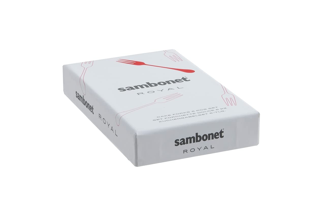 Sambonet - Confezione Regalo 6 Forchette Dolce Royal Antique Pvd Champagne