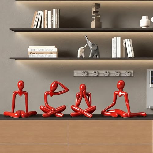 Juego de 4 Estatuas Abstractas para Decoración Moderna miniatura 5