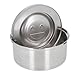 Dioche 3L Stainless Steel Dog Bowl Set, Anti Skid Rubber Feet, Food Grade, Spill Proof Pet Water Bowl with Plate, No Mess Slow Drinking Cat Water Bowl, Vehicle Carried Travel