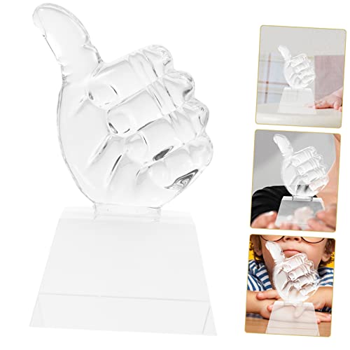 INOOMP Polegares Para Cima Troféu Estátua Decoração Escultura De Dedo Troféu Esportes Decoração Trof