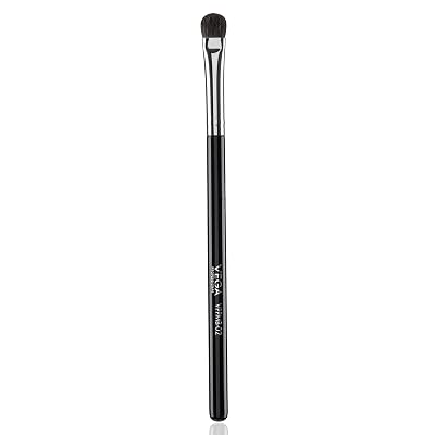 VEGA PROFESSIONAL Eyelid Applicator, Soft Bristles, Copper Furrele, Wooden Handle, (VPPMB-02)