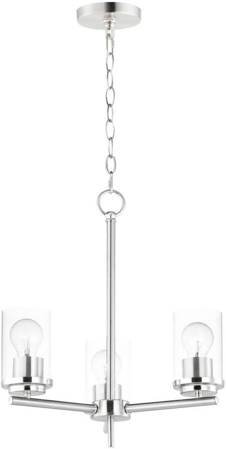 Maxim Corona - 3 Light Chandelier-Satin Nickel Finish