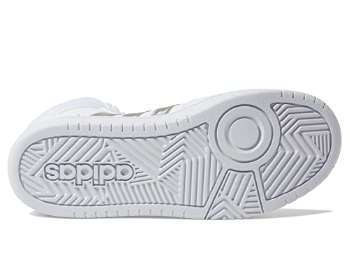 adidas Tênis de basquete unissex infantil Hoops 3.0 Mid, branco/branco, 21 BR