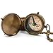 KHUMYAYAD Brass Pocket Compass Hand Made Fully Functional Compass Antique Nautical Replica Item with Leather Case.