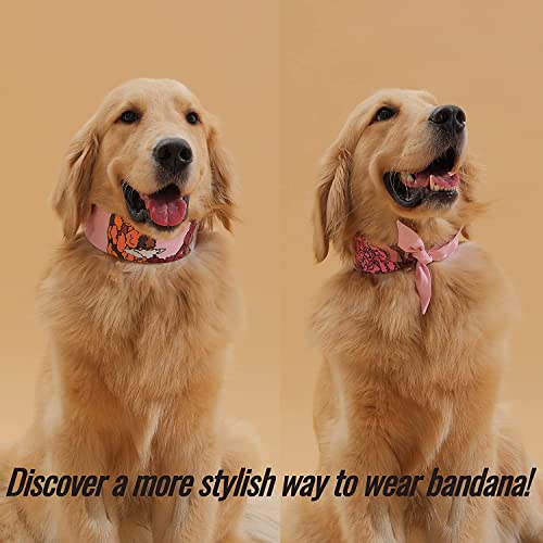 Hi-Hixo Mothers Gifts For Dog Moms|Girl Pink Dog Bandanas Matching Owner |Scarf Bibs For Small Medium Large Dogs| Pet Lover Gifts |Scrunchie Matching Women Clothing Tshirts #TOP2